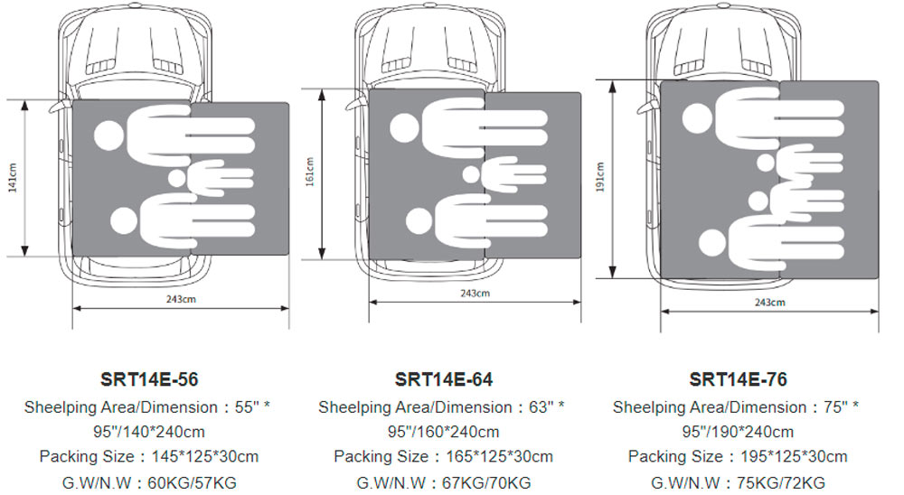 Soft Shell Waterproof Camping Double Slot Rooftop Tent Soft Shell Waterproof Camping Double Slot Rooftop Tent