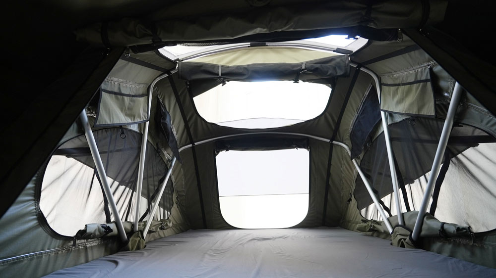 Soft Shell Waterproof Camping Double Slot Rooftop Tent Soft Shell Waterproof Camping Double Slot Rooftop Tent