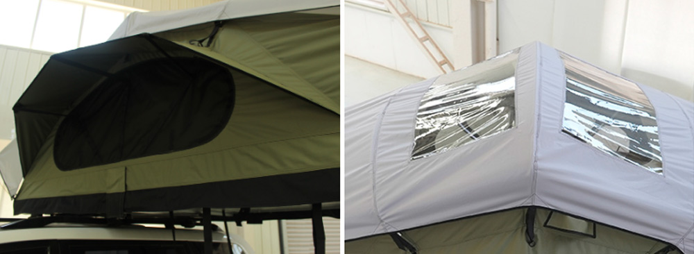 Soft Shell Waterproof Camping Double Slot Rooftop Tent 