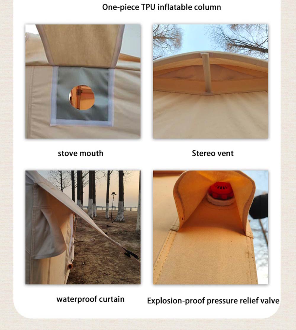 Outdoor Camping Tents Air Pole Canvas Inflatable Tent Outdoor Camping Tents Air Pole Canvas Inflatable Tent