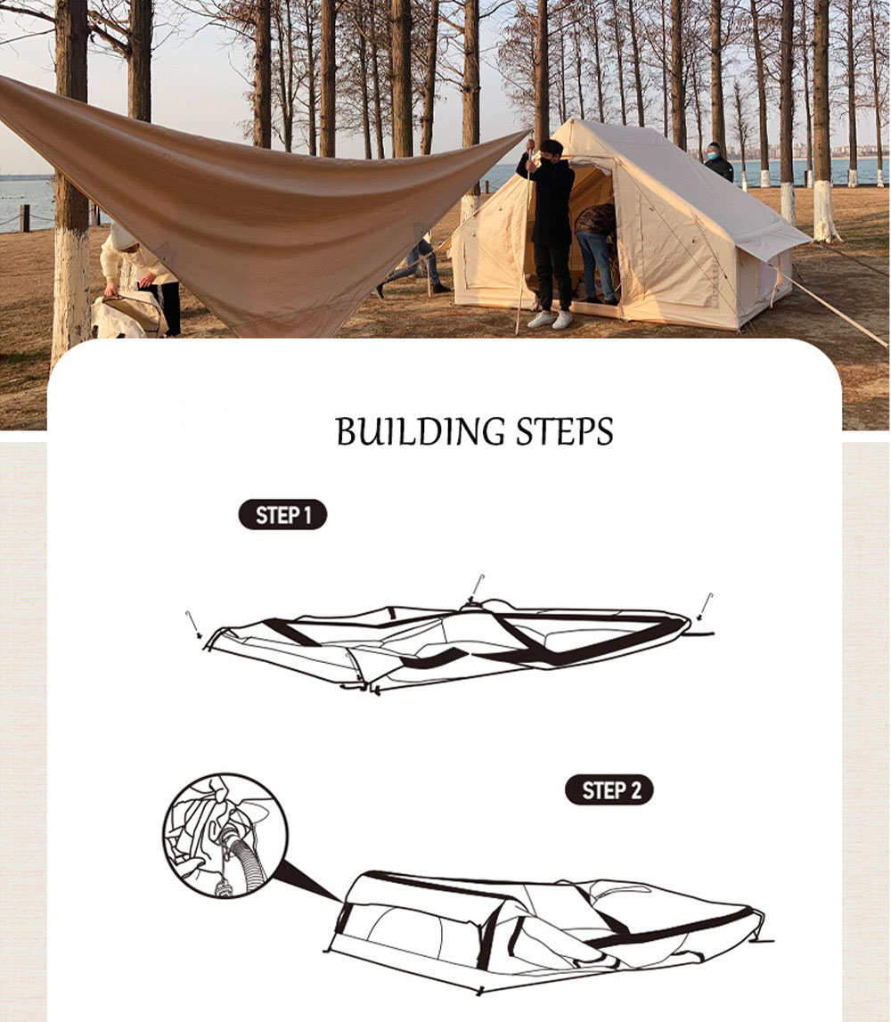 Outdoor Camping Tents Air Pole Canvas Inflatable Tent Outdoor Camping Tents Air Pole Canvas Inflatable Tent
