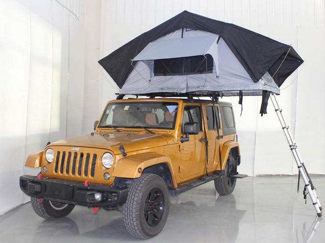Rooftop tent camping