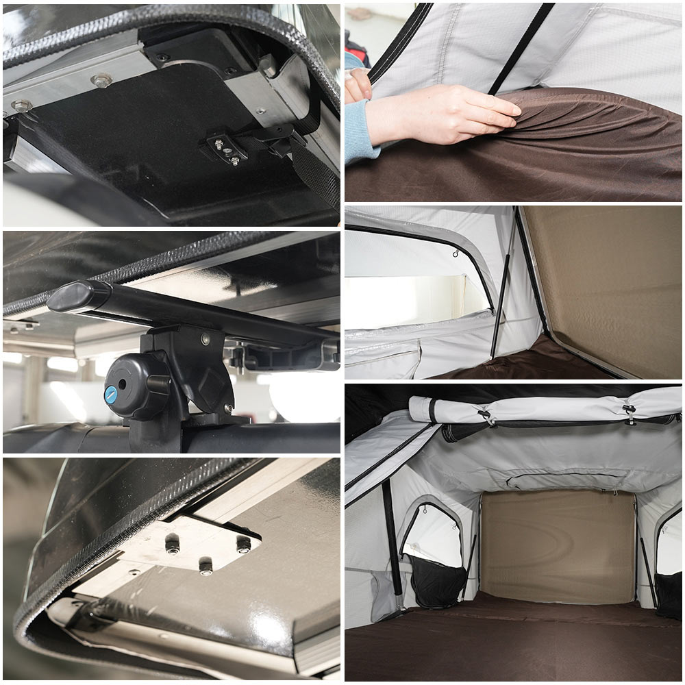 SRT10-L Waterproof 4 Person Roof Top Tent Car Rooftop Tent Abs Clamshell Hard Shell Top Roof Tent For 4X4 Camping SRT10-L Waterproof 4 Person Roof Top Tent Car Rooftop Tent Abs Clamshell Hard Shell Top Roof Tent For 4X4 Camping