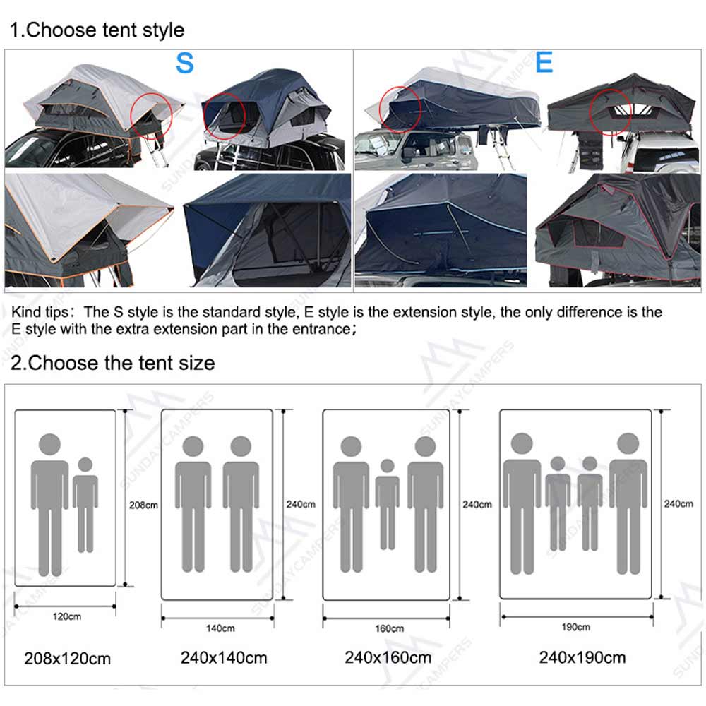 SRT14E Custom factory RTT Waterproof Fabric Softshell Roof Top Tent With Light Blocking For Sale SRT14E Custom factory RTT Waterproof Fabric Softshell Roof Top Tent With Light Blocking For Sale