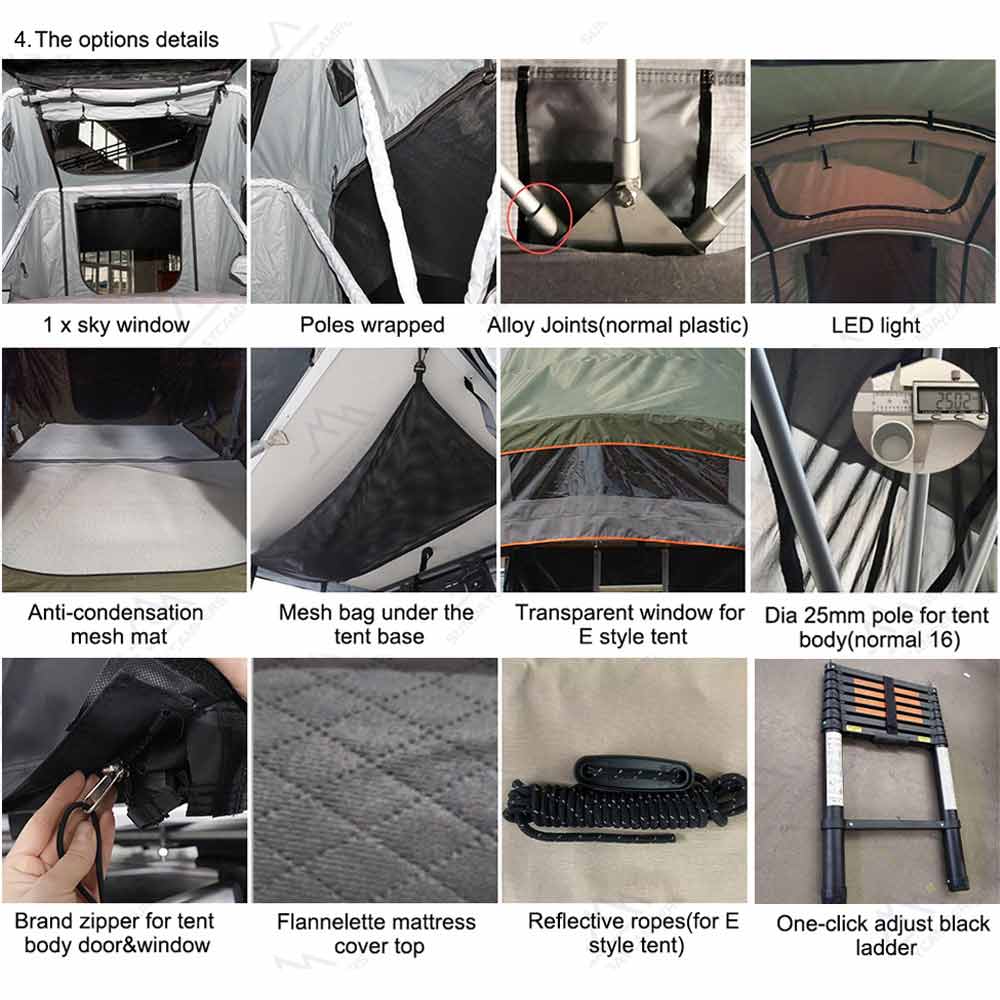 SRT14E Custom factory RTT Waterproof Fabric Softshell Roof Top Tent With Light Blocking For Sale SRT14E Custom factory RTT Waterproof Fabric Softshell Roof Top Tent With Light Blocking For Sale