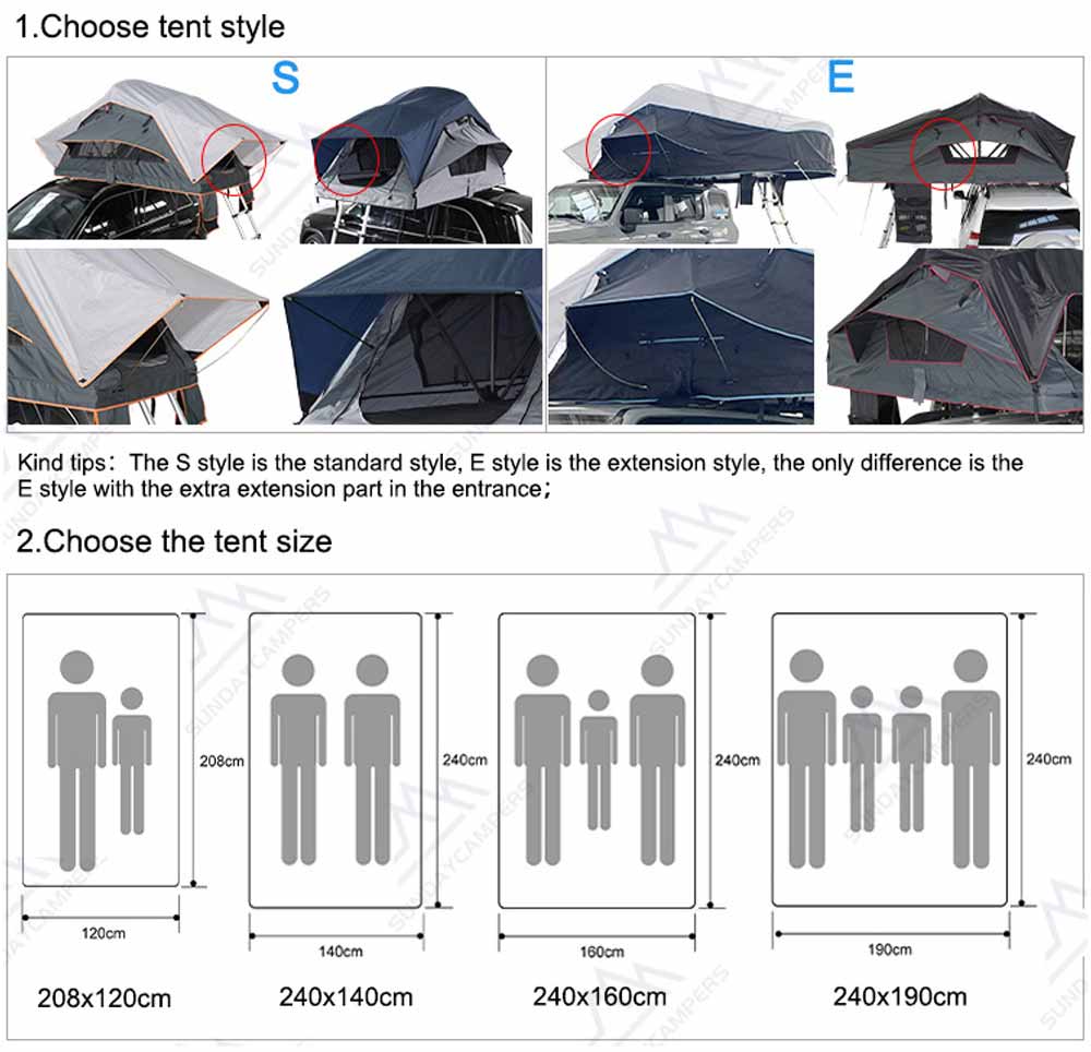 Outdoor Camping Roof Top Tent SRT01E-48(1-2 Person Tent) Outdoor Camping Roof Top Tent SRT01E-48(1-2 Person Tent)