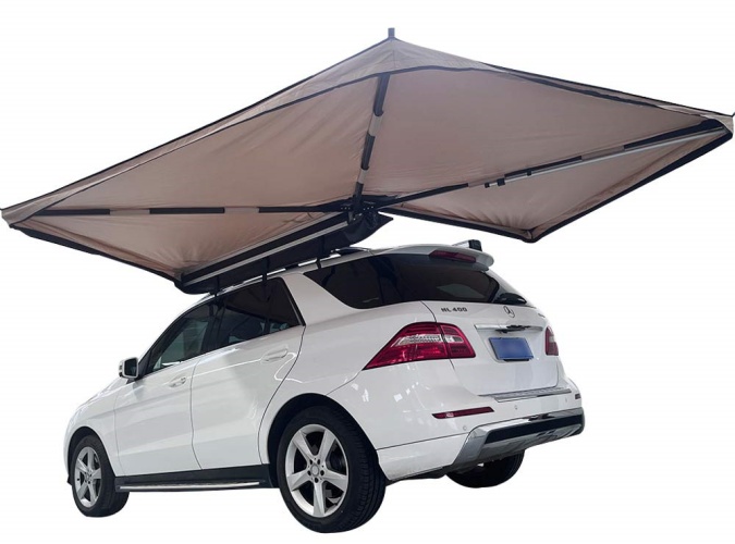 WA03 Customized Retractable Outdoor 420d Ripstop Camping 270 Degree Freestand Foxing Awning